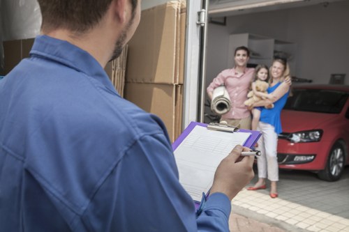 Moving team handling furniture for student removals in Acton
