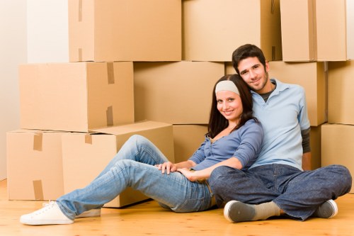 Efficient moving day scene for Acton removal services
