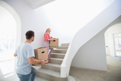 Organized storage space in Acton for furniture and boxes