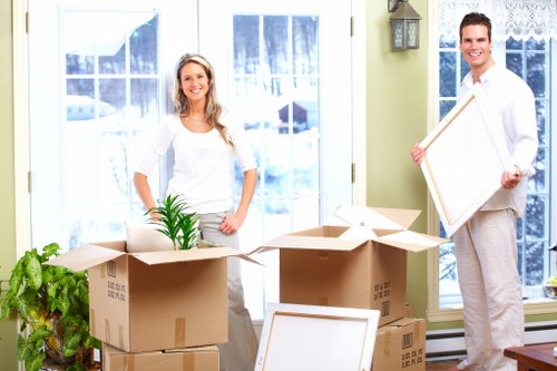 Professional office removals in Acton with labeled equipment